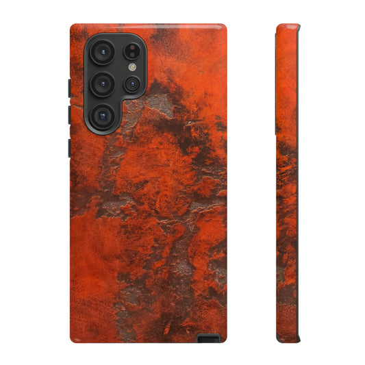 Tough Cases for Samsung Galaxy Phones With Stunning Red and Black Venetian Plaster Graphic