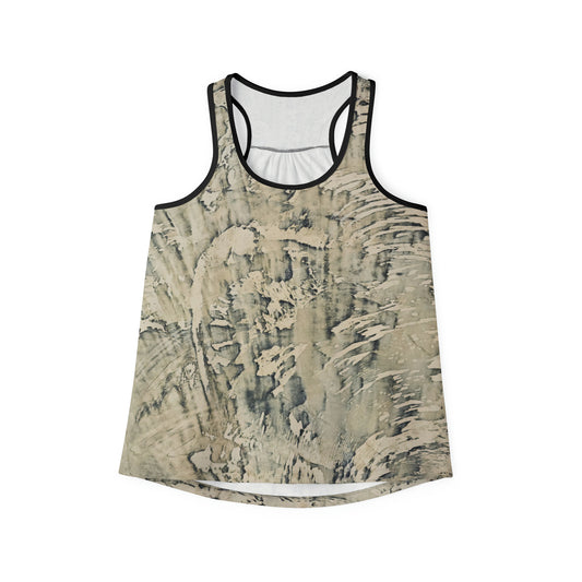 Women's Tank Top With Stunning Black And Tan Venetian Plaster Graphic